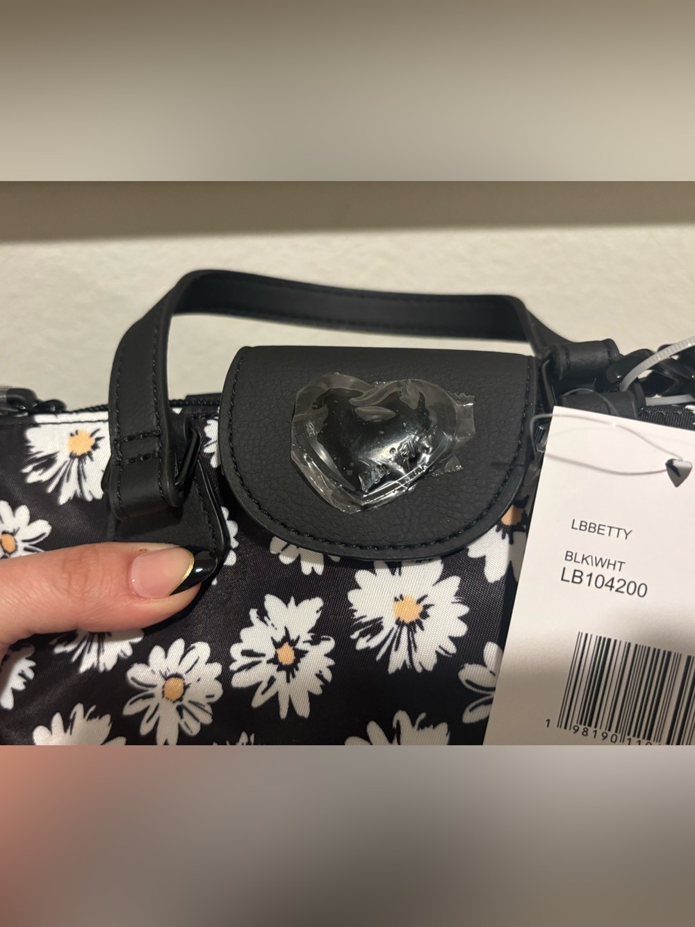 LuvBetsey Black Daisy Mini Crossbody Bag - Picture 4 of 11